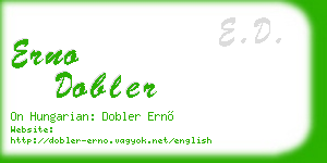 erno dobler business card