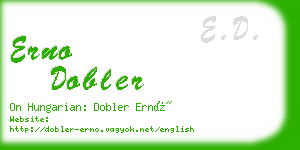 erno dobler business card